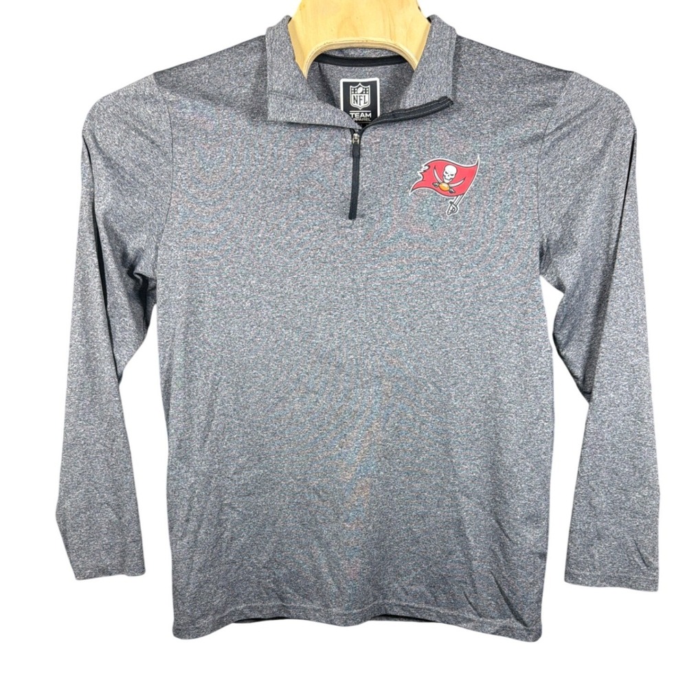 Tampa Bay Buccaneers Pullover Mens M Gray NFL Football Quarter-Zip NFL Apparel